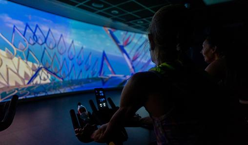 Photo of people attending a spin class